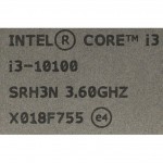 Процессор Intel Core i3 10100 Soc-1200 (3.6GHz/Intel UHD Graphics 630) OEM