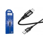 Кабель USB - Lightning HOCO X50, 2,4A черный 1м (в оплетке)