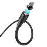 Кабель USB - Lightning HOCO X52, 2,4A черный 1м (магнитный)