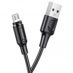 Кабель USB - MicroUSB BOROFONE BX41 2,4A (черный) 1м (магнитный)