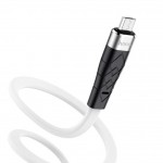 Кабель USB - MicroUSB HOCO X53 2,4A белый 1м (силикон)