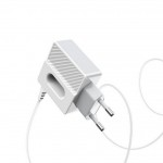 СЗУ 2 USB 2400mAh + кабель iPhone 5/6/7 HOCO C75 Imperious dual port  белый