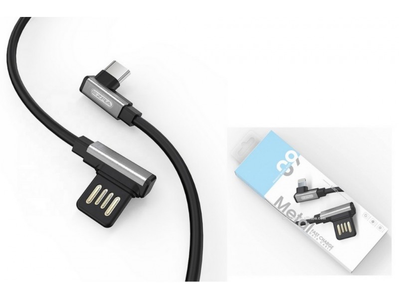 Кабель USB - USB Type-C EZRA DC09, 2.1A (TYPE-C) 1.2м (угловой)