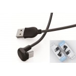 Кабель USB - USB Type-C EZRA DC12, 2.1A (TYPE-C) 1.2м (для игр, угловой)