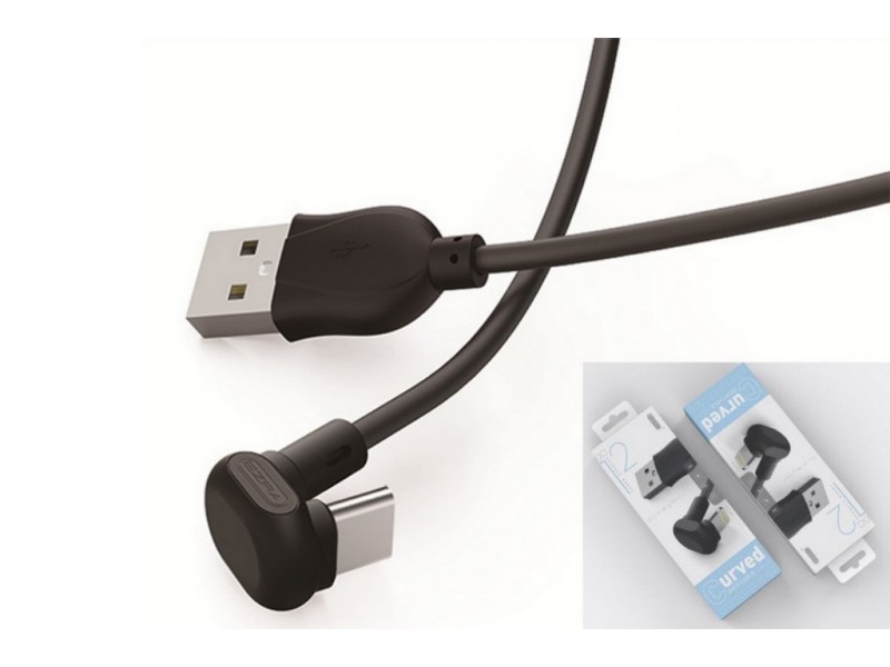 Кабель USB - USB Type-C EZRA DC12, 2.1A (TYPE-C) 1.2м (для игр, угловой)