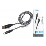 Кабель USB - USB Type-C EZRA DC50, 3А (черный) 1.2м (в оплетке)
