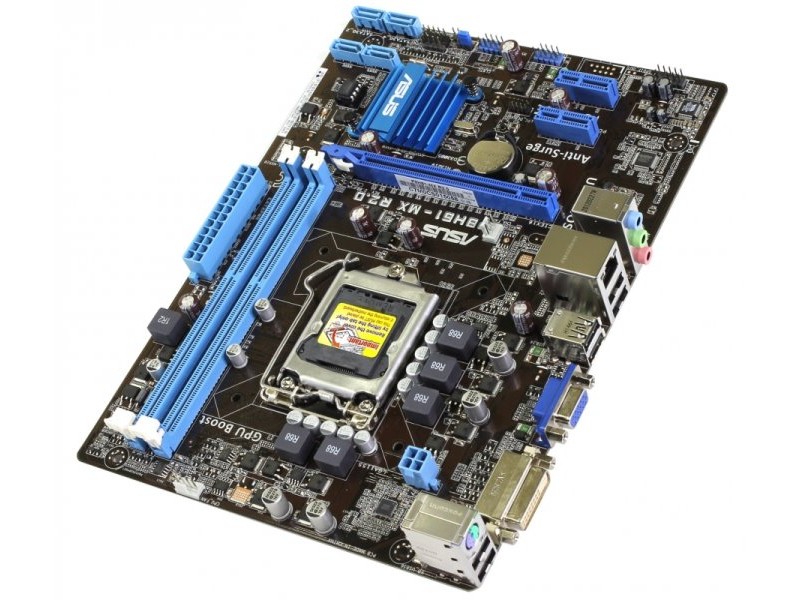 Материнская плата ASUS P8H61-MX R2.0 LGA 1155  H61 PCI-E+Dsub+DVI GbLAN SATA MicroATX 2DDR3 Б/