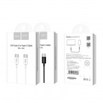 Кабель USB Type-C - USB Type-C HOCO X23, 3A белый 1м