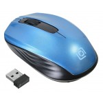 Мышь Оклик 475MW черный/синий оптическая (1000dpi) беспроводная USB для ноутбука (3but)