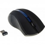 Мышь Оклик 615MW черный/синий оптическая (1200dpi) беспроводная USB для ноутбука (3but)