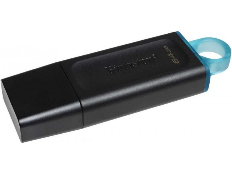 Флеш Диск Kingston 64Gb DataTraveler Exodia DTX/64GB USB3.2 черный/голубой