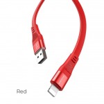 BOROFONE BU18 Crown Silicone Charging data Cable for Lightning 1м красный