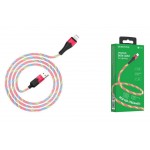 BOROFONE BU19 Streamer charging data cable for Lightning 1м красный