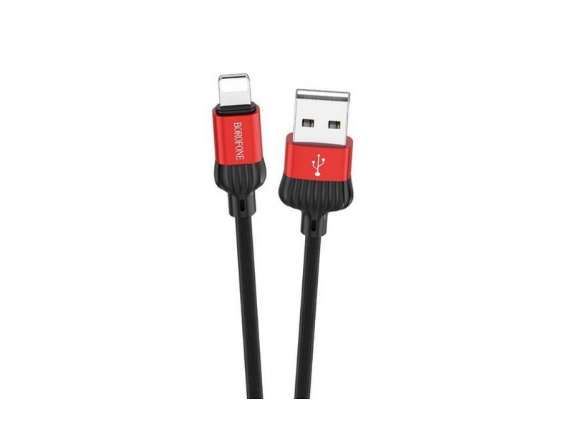 BOROFONE BX28 Dignity charging data cable for Lightning 1м красный
